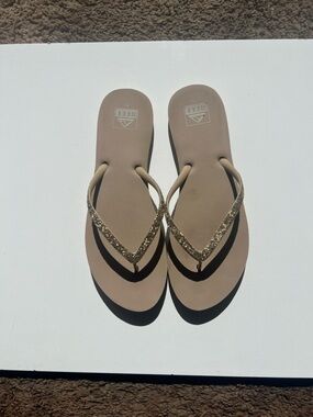 Reef Women's Glitter Strap Sandals - Beige and Gold